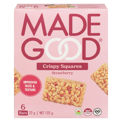 Made Good   Organic Crispy Squares   Strawberry Crispy Squares132G