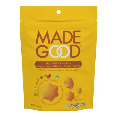 Made Good   Puffed Crackers   Star Puffed Cheddar Crackers121G
