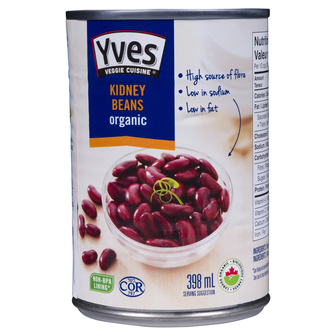 Yves Canned Vegetables Org. - Org. Kidney Beans 398g