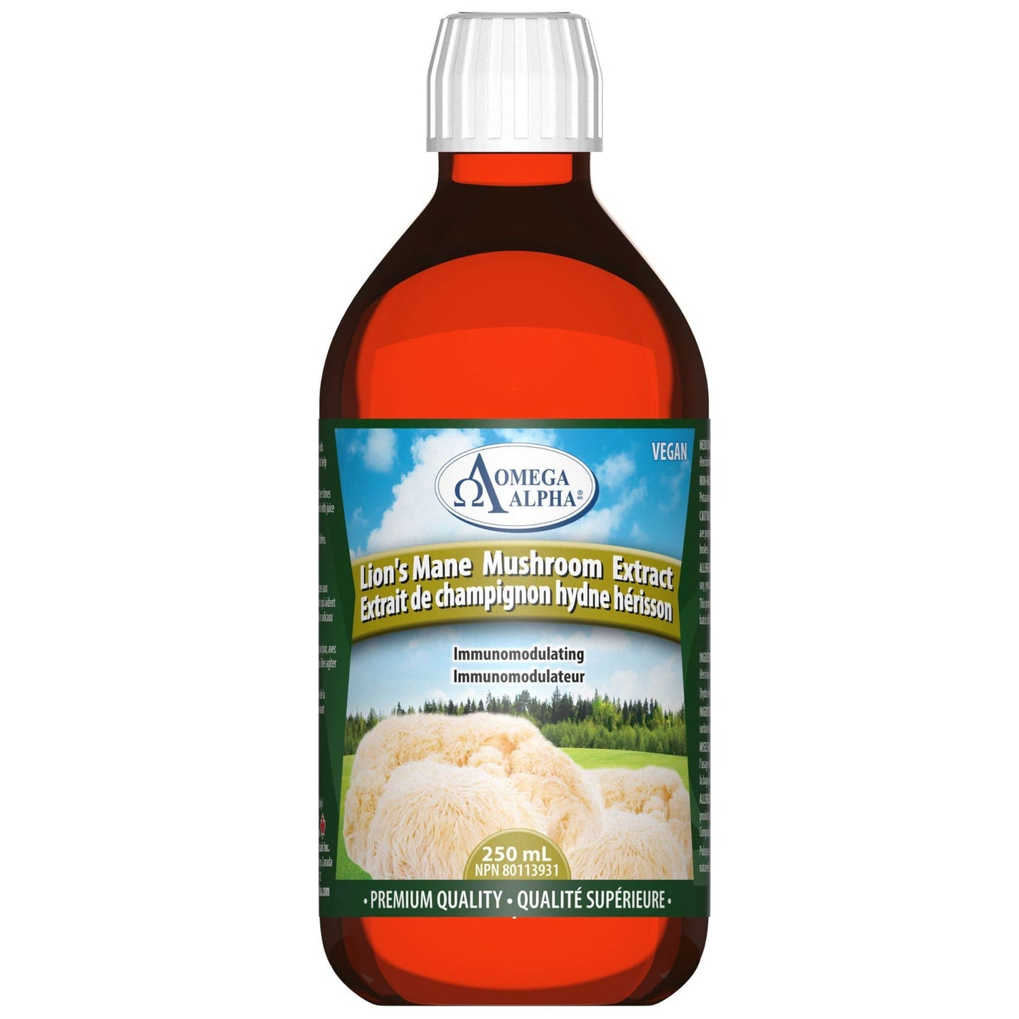 Omega Alpha   Mushroom Extract  Lion's Mane   250 mL