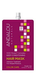 Andalou Naturals   Hair Mask, 1000 Roses Color Care 6 x 44ml