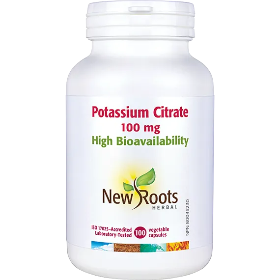 NEW ROOTS    Potassium Citrate 100 mg    100 capsules