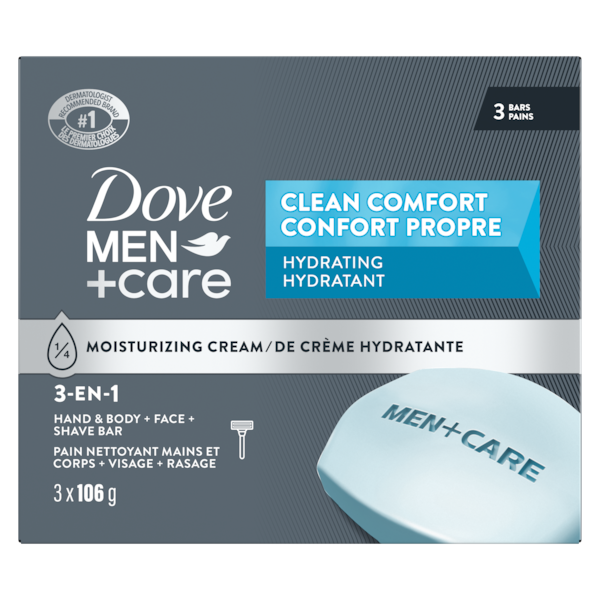 DOVE MEN+CARE BAR CLEAN COMFORT 3X106G