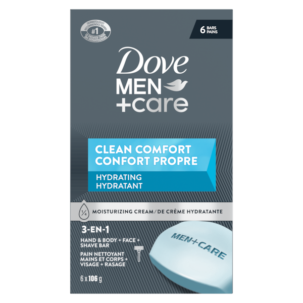 DOVE MEN+CARE BAR CLEAN COMFORT 6X106G