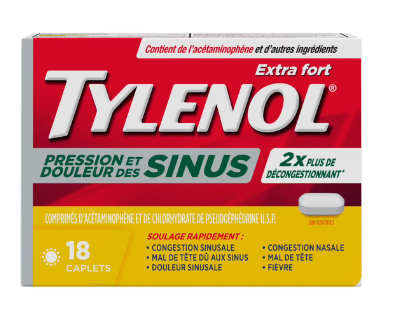 TYLENOL SINUS PRESSURE & PAIN TB 18