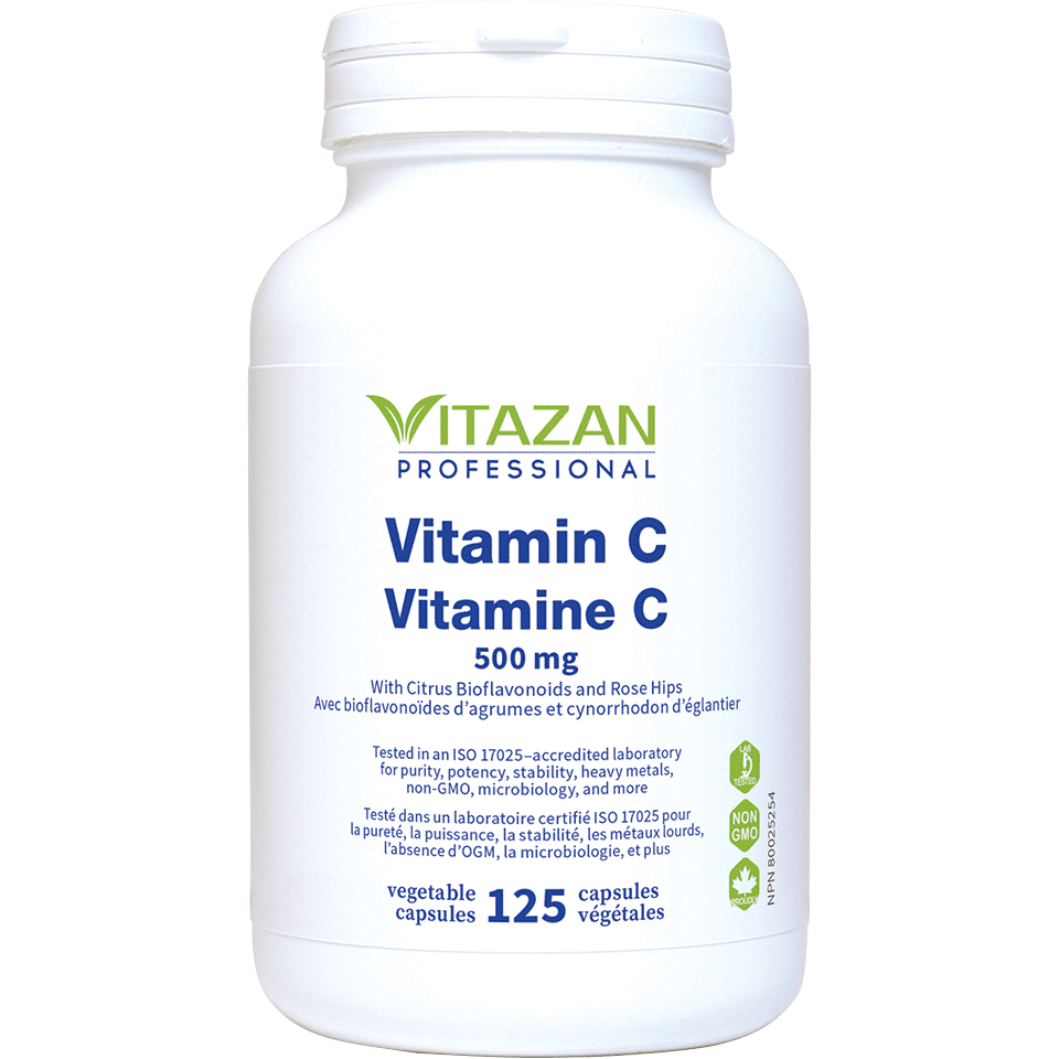 Vitazan    Vitamin C (500 mg · With Citrus Bioflavonoids and Rose Hips) 125 capsules
