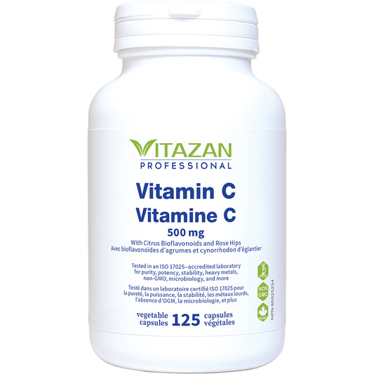 Vitazan    Vitamin C (500 mg · With Citrus Bioflavonoids and Rose Hips) 125 capsules