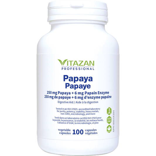 Vitazan    Papaya (250 mg · Digestive Aid) 100 capsules