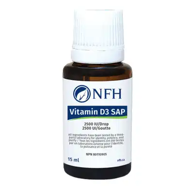 Nutritional Fundamentals for Health    Vitamin D3 SAP Liquid (2500 IU, 62.5 mcg/drop) 15 ml