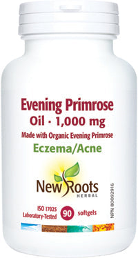 NEW ROOTS    Evening Primrose Oil · 1,000 mg    90 softgels