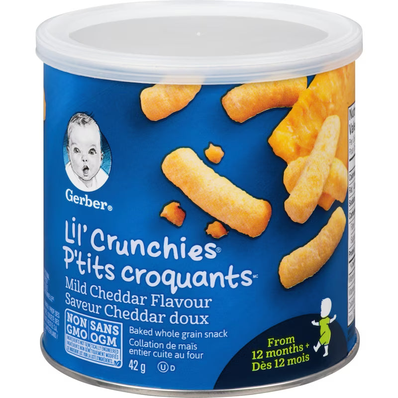 GERBER GRADUATES LIL' CRUNCHIES CHEDDAR 42G pack of 6