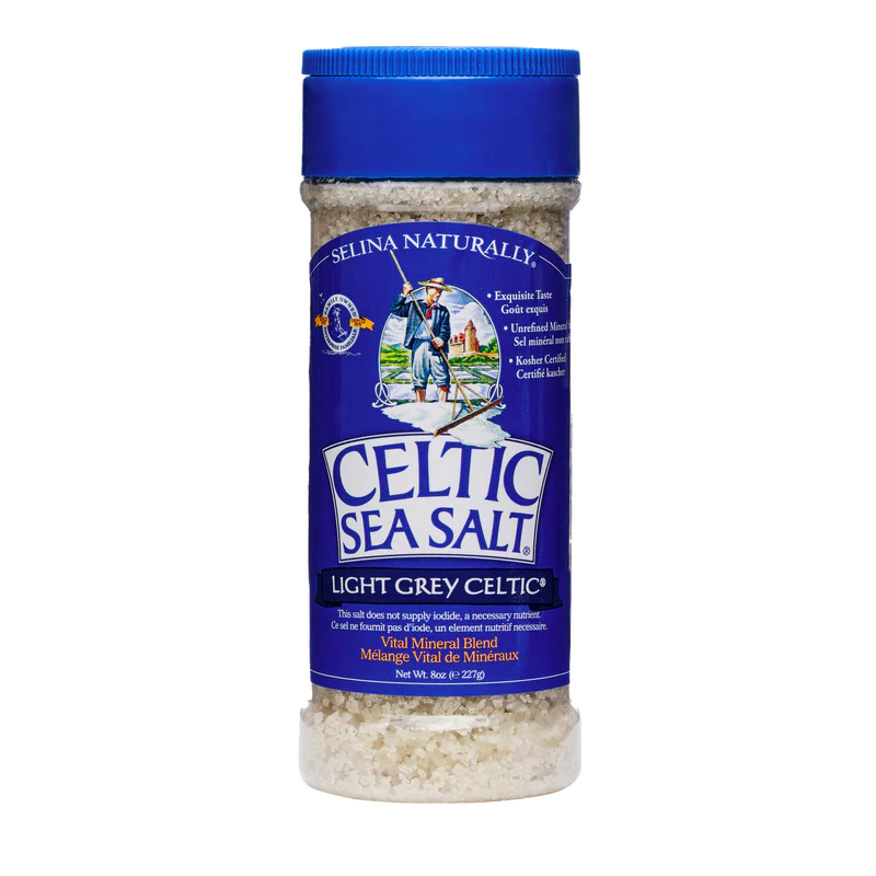 Celt Salt    Celt Salt Coarse Grey Shaker    Container Size: 8 oz    Case of 6
