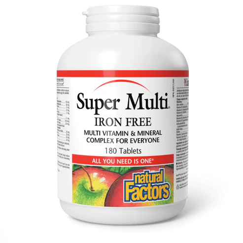 Natural Factors   Super Multi Iron Free   180 tabstabs