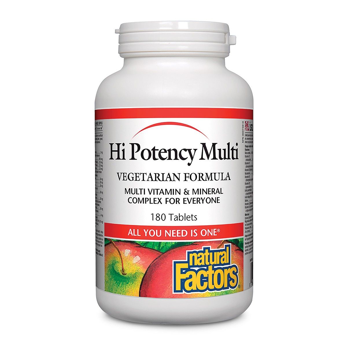 Natural Factors   Hi Potency Multi Vegetarian Formula   180 tabstabs