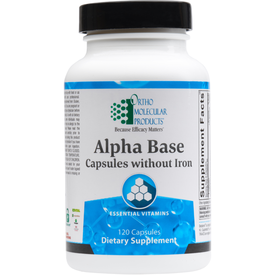 Ortho Molecular   Alpha Base Capsules without Iron   120 CT