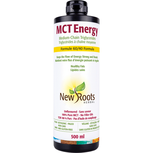 NEW ROOTS    MCT Energy Medium-Chain Triglycerides · 60/40 Formula    500 ml