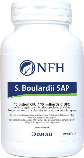 S. Boulardii SAP (10 billion CFU Saccharomyces cervisiae var boulardii/capsule) 30 capsules -