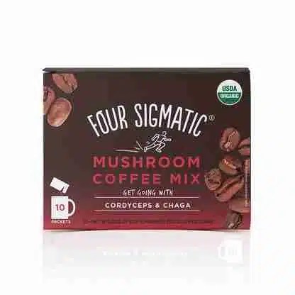 FOUR SIGMATIC   Mushroom Coffee- DEFEND with Chaga and Cordyceps   10 x 2.5 g sachets