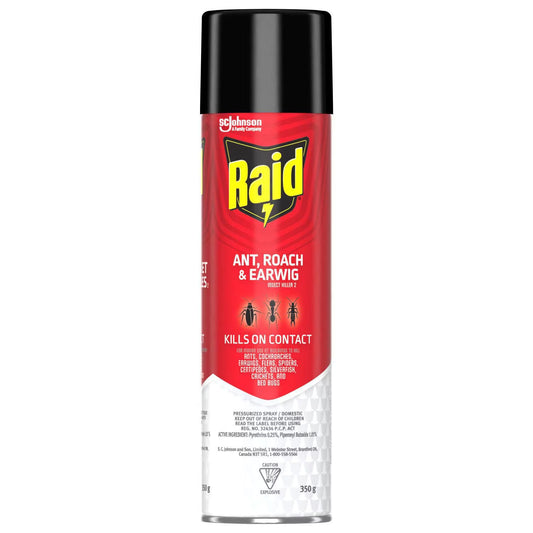 RAID ANT/ROACH/EARWIG 350G AEROSOL pack of 12