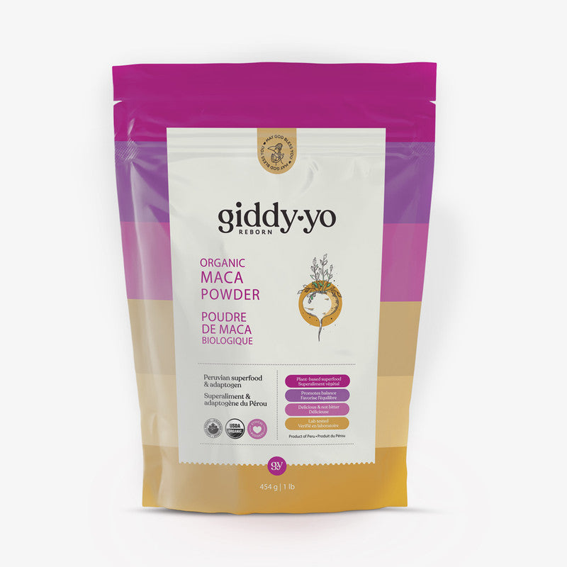 GIDDY-YO   Maca Powder, Yellow - Organic   1 lb /454 g