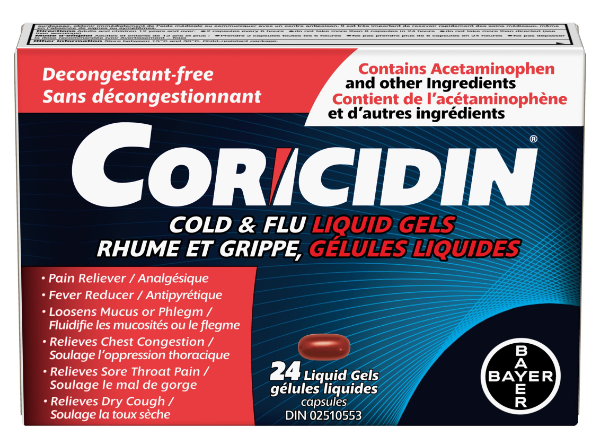 CORICIDIN COLD FLU LIQUID GELS 24's