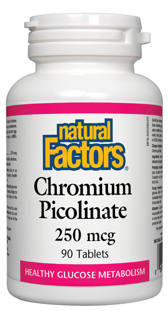 Natural Factors   Chromium Picolinate 250 mcg   90 tabstabs
