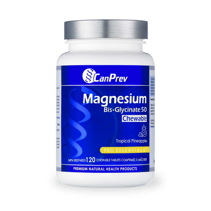 CanPrevMagnesium Bis·Glycinate 50 Chewable - Tropical Pineapple_120 Tablets