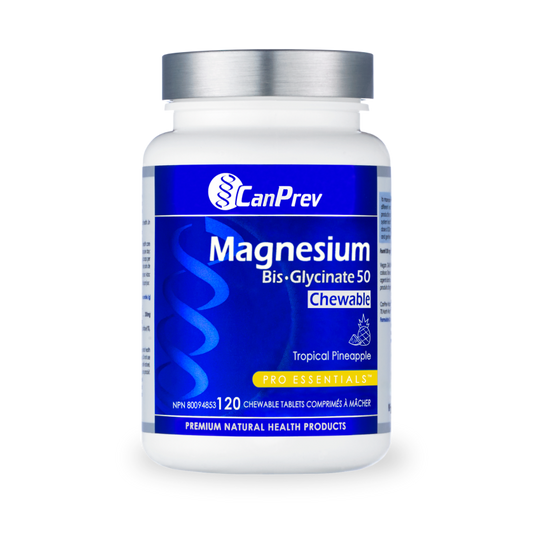 CanPrevMagnesium Bis·Glycinate 50 Chewable - Tropical Pineapple_120 Tablets