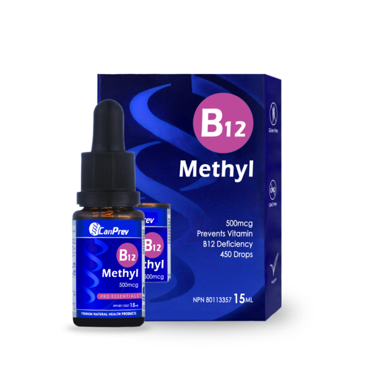 CanPrev   B12 Methyl 500mcg Drops - Blueberry   15 mL