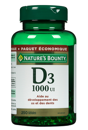 NATURE'S BOUNTY VITAMIN D CAPS 1000UI 300
