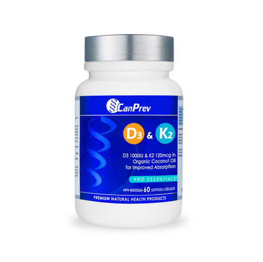 CanPrevD3 & K2 - Organic Coconut Oil_60 Softgels