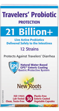 NEW ROOTS    Travelers’ Probiotic Protection    30 capsules