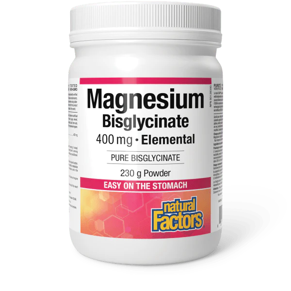 Natural Factors   Magnesium Bisglycinate Pure 400mg   230gpwd