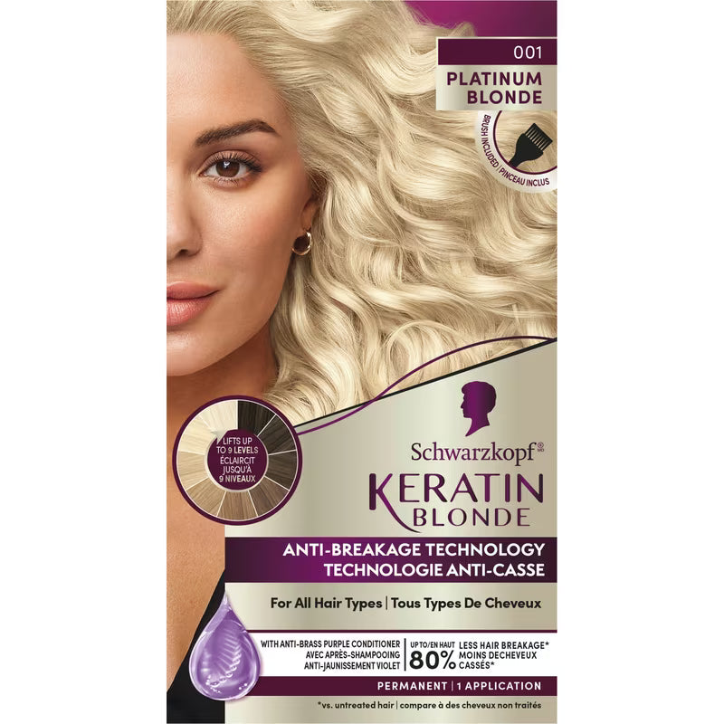 SCHWARZKOPF KERATIN #001 PLATINUM BLONDE 60ML