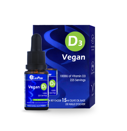 CanPrev D3 Drops 1000IU - Vegan 15 mL