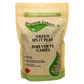 Splendor Garden - Organic Green Split Peas -  600g Short-Dated