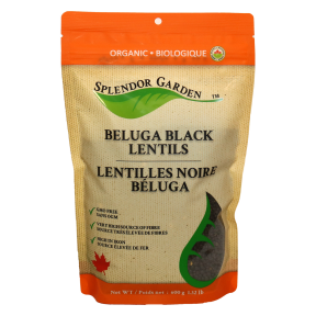 Splendor Garden - Organic Beluga Black Lentils -  600g