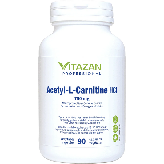 Vitazan    Acetyl-L-Carnitine HCl (750 mg · Optimizes Cognitive Function and Energy Production) 90 capsules