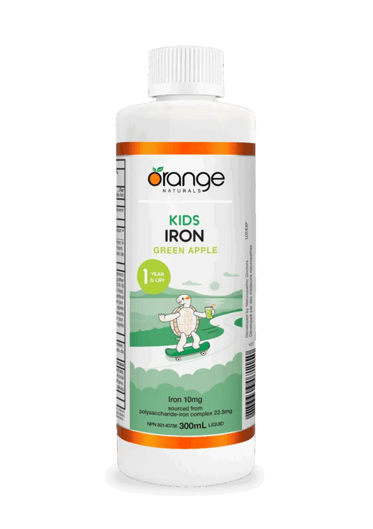Orange Naturals - Kids Iron - Liquid - Green Apple - 300 mL
