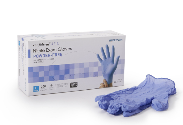MCKESSON GLOVES EXAM NITRILE POWDER-FREE MEDIUM 100s