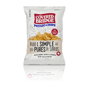 Covered Bridge   Potato Chips   Plain & Simple No Salt added 170g