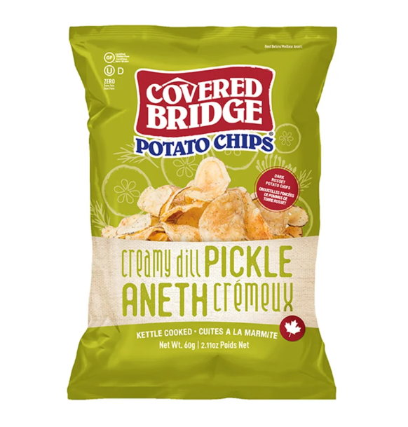 Covered Bridge Potato Chips - Creamy Dill Pickle - 24 x 60g