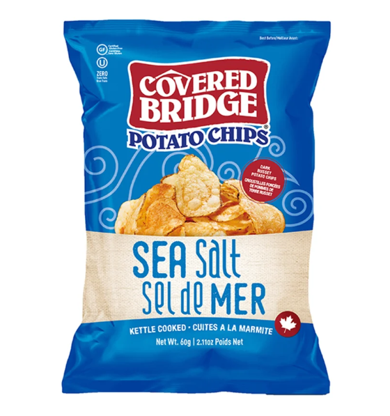 Covered Bridge Potato Chips - Sea Salt - 24 x 60g