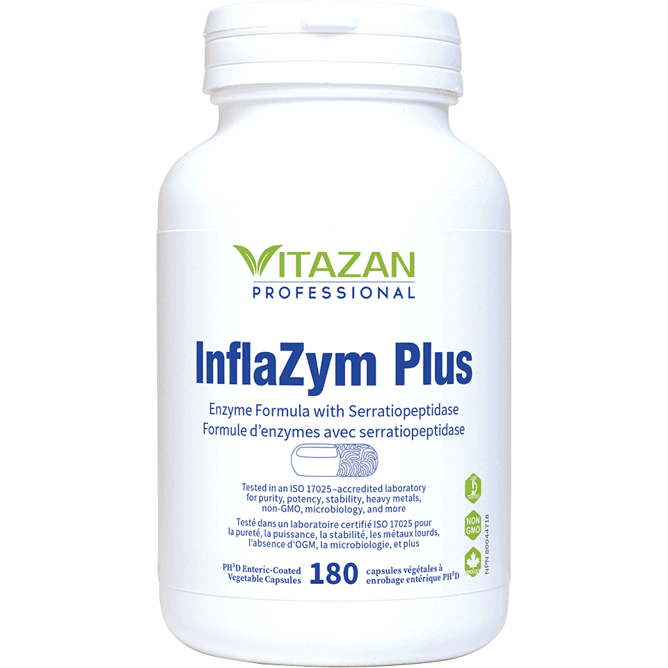 Vitazan    InflaZym Plus (Enzyme Formula with Serratiopeptidase) 180 capsules