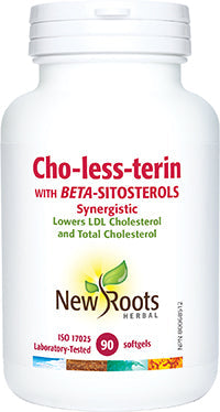 NEW ROOTS    Cho-less-terin With beta-Sitosterols · Synergistic    90 softgels