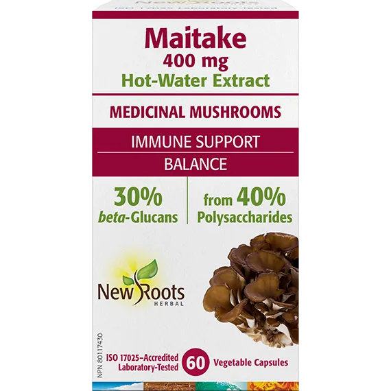 NEW ROOTS    Maitake 400 mg · Hot-Water Extract    60 capsules