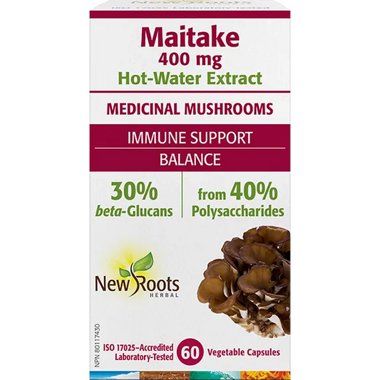 NEW ROOTS    Maitake 400 mg · Hot-Water Extract    60 capsules