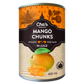 Cha's Organics   Mango Chunks In Juice 12 x 400ml