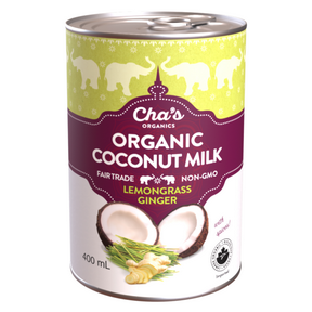 Cha's Organics   Lemongrass Ginger Coconut Milk 12 x 400ml