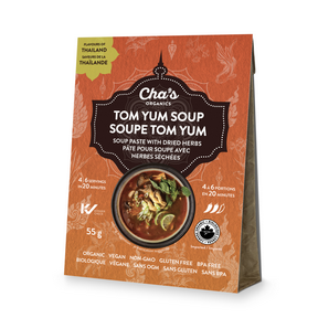 Cha's Organics   Tom Yum Soup Mix 6 x 55g